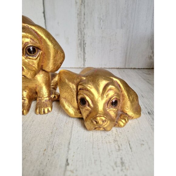 McFarlin‎ Gold Leaf dog puppy hetrick home decor set unique - Picture 3 of 6